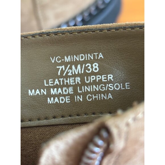 Vince Camuto Womens Mindinta Chain Trim Combat Boot With Lug Sole & Suede Upper - Picture 7 of 13